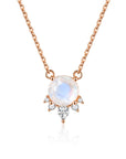 Vivian Grace Jewelry Necklaces Rose Gold Ava Moonstone & Topaz Necklace