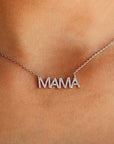 Vivian Grace Jewelry Necklaces Silver Pave MAMA Necklace