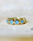 Vivian Grace Jewelry Ring 5 Blue Opal Bezel Ring