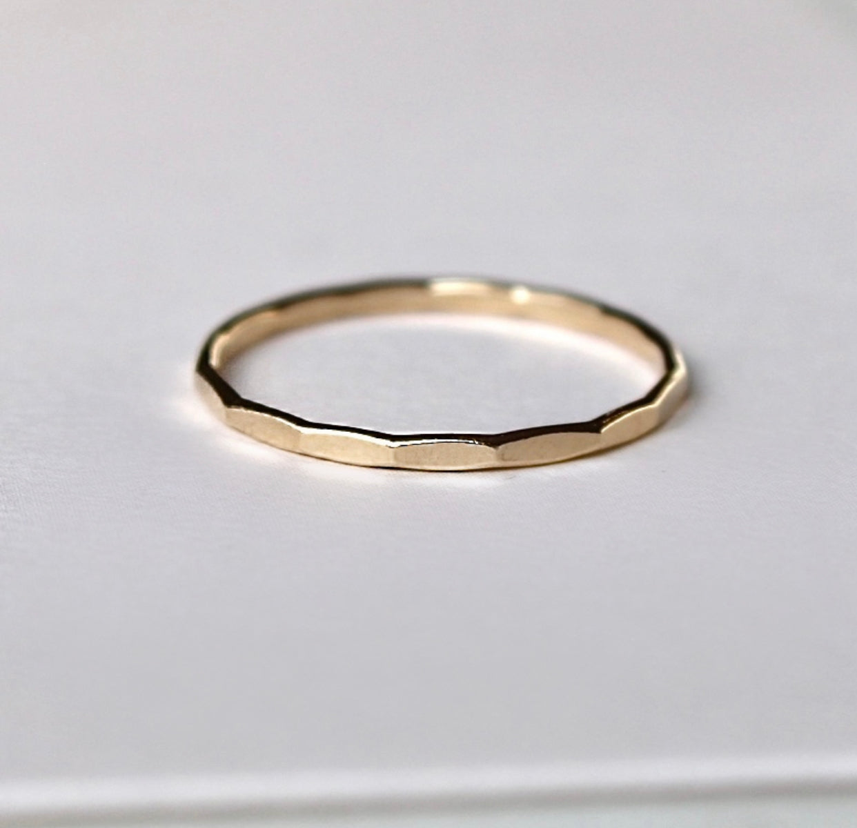Vivian Grace Jewelry Ring 5 Gold Filled Hammered Stacking Ring