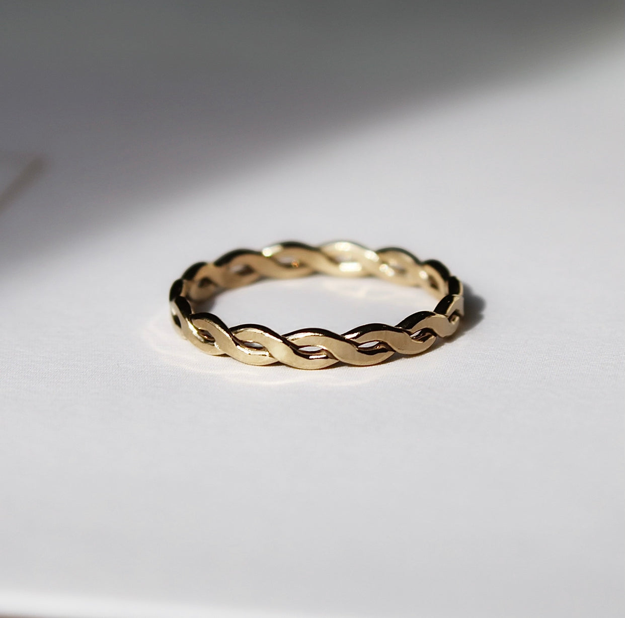 Vivian Grace Jewelry Ring Gold Filled Woven Stacking Ring