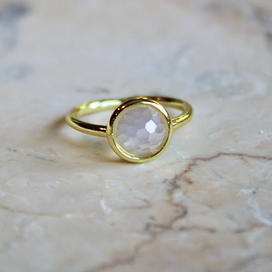 Vivian Grace Jewelry Ring 5 Sailor Moonstone Crystal Ring