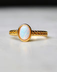 Vivian Grace Jewelry Ring 6 Braided Opal Ring