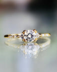 Vivian Grace Jewelry Ring 6 / Gold Petite Dahlia Ring