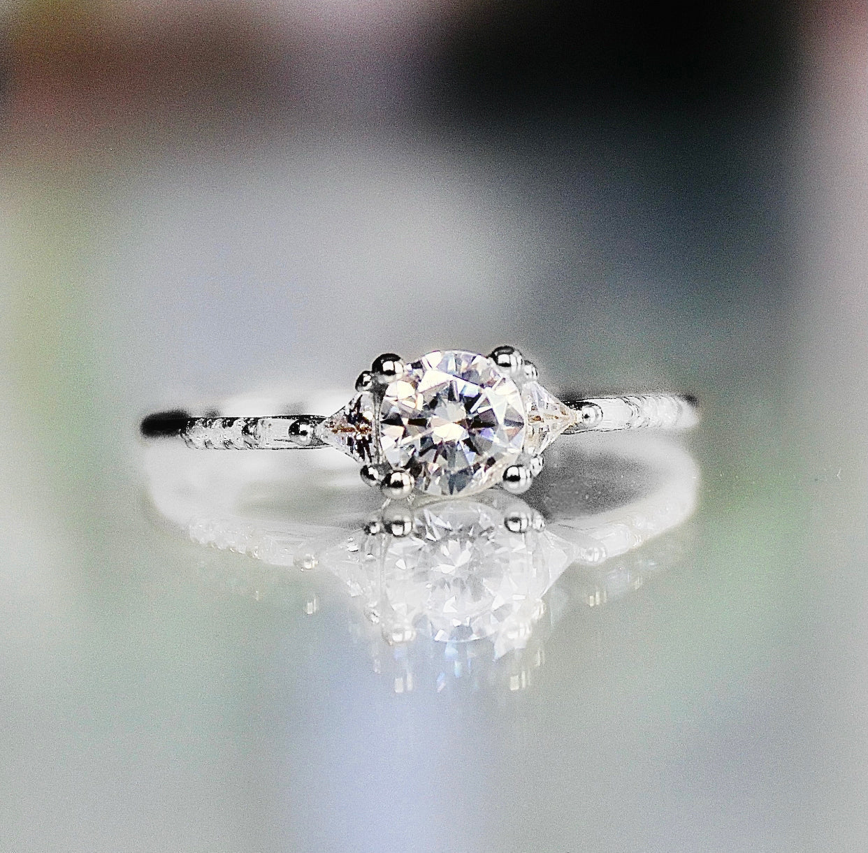 Vivian Grace Jewelry Ring 6 / Silver Petite Dahlia Ring