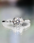Vivian Grace Jewelry Ring 6 / Silver Petite Dahlia Ring