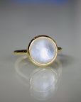 Vivian Grace Jewelry Ring Cleo Round Mother of Pearl Ring