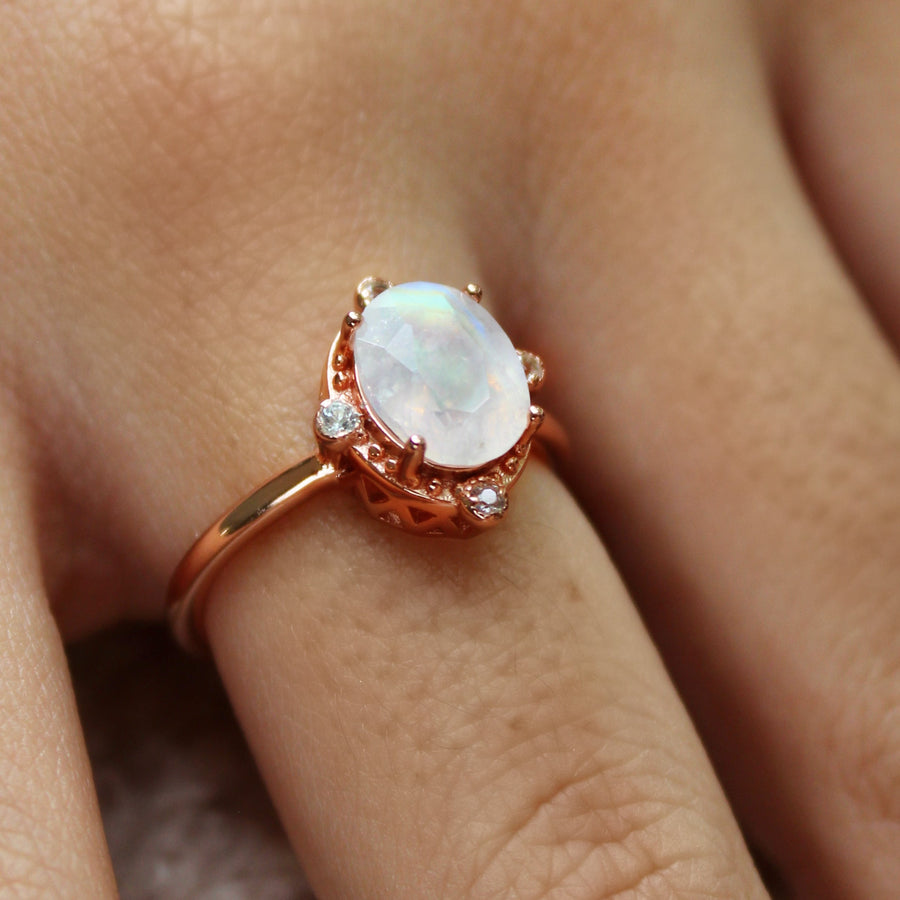 Vivian Grace Jewelry Ring Daphne Moonstone Ring