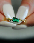 Vivian Grace Jewelry Ring Emerald Bark Ring