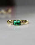 Vivian Grace Jewelry Ring Emerald Bark Ring