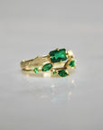 Vivian Grace Jewelry Ring Emerald Bark Ring