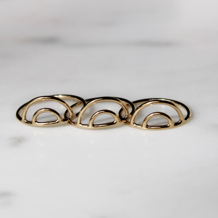 Vivian Grace Jewelry Ring Gold Filled Double Arch Stacking Ring