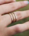 Gold Filled Hammered Stackable Rings