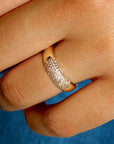 Vivian Grace Jewelry Ring Gold Filled Pave Dome Band