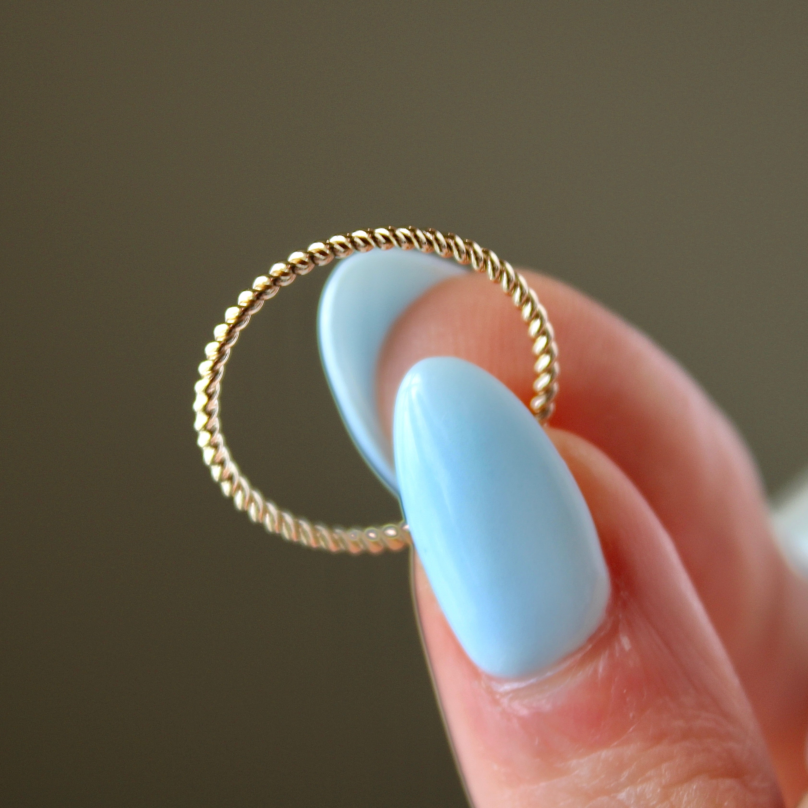 Vivian Grace Jewelry Ring Gold Filled Twist Stacking Ring