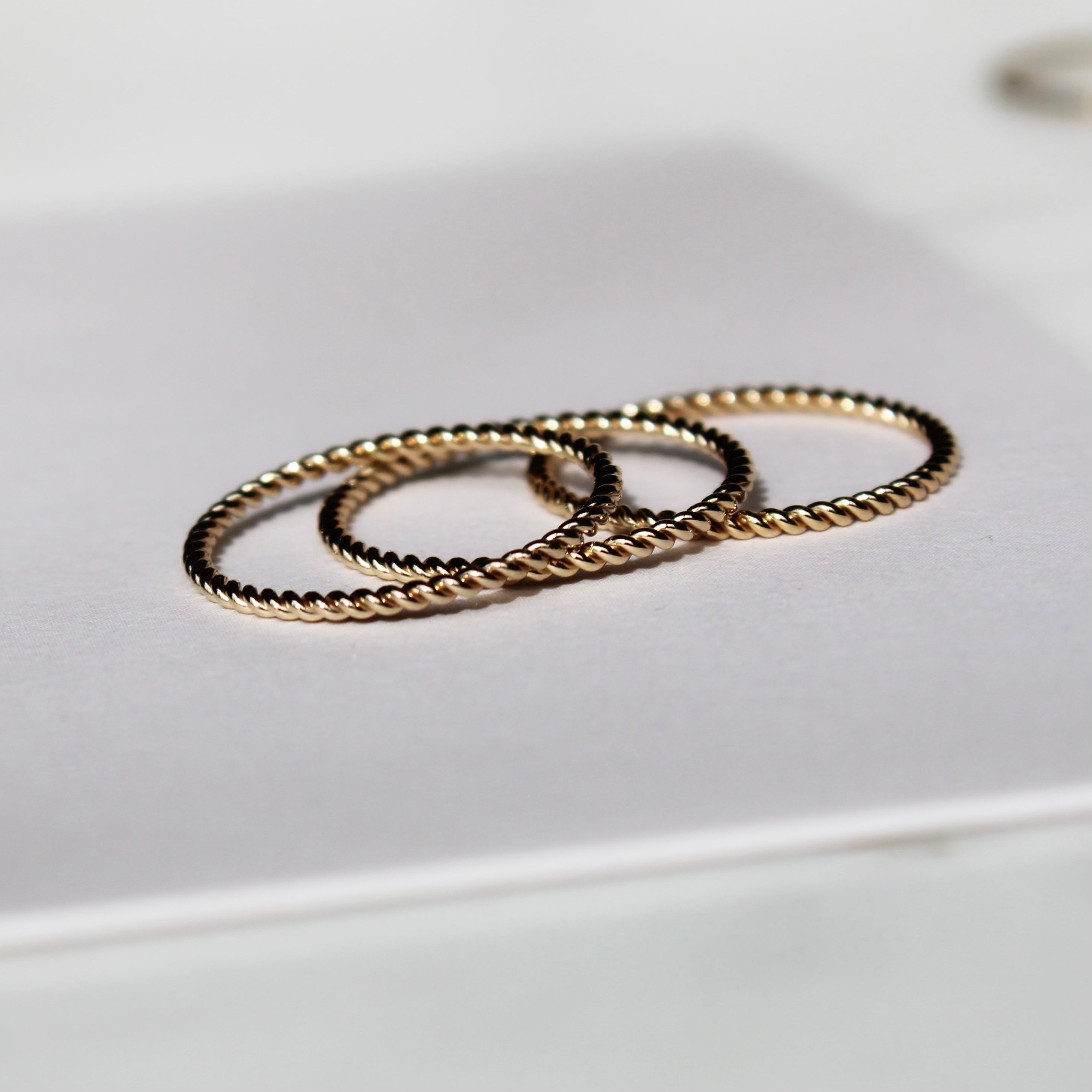 Vivian Grace Jewelry Ring Gold Filled Twist Stacking Ring