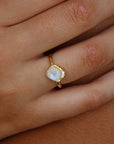 Vivian Grace Jewelry Ring Luxe Freeform Moonstone Ring