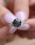 Vivian Grace Jewelry Ring Midnight Rutile Quartz Ring