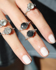 Vivian Grace Jewelry Ring Midnight Rutile Quartz Ring