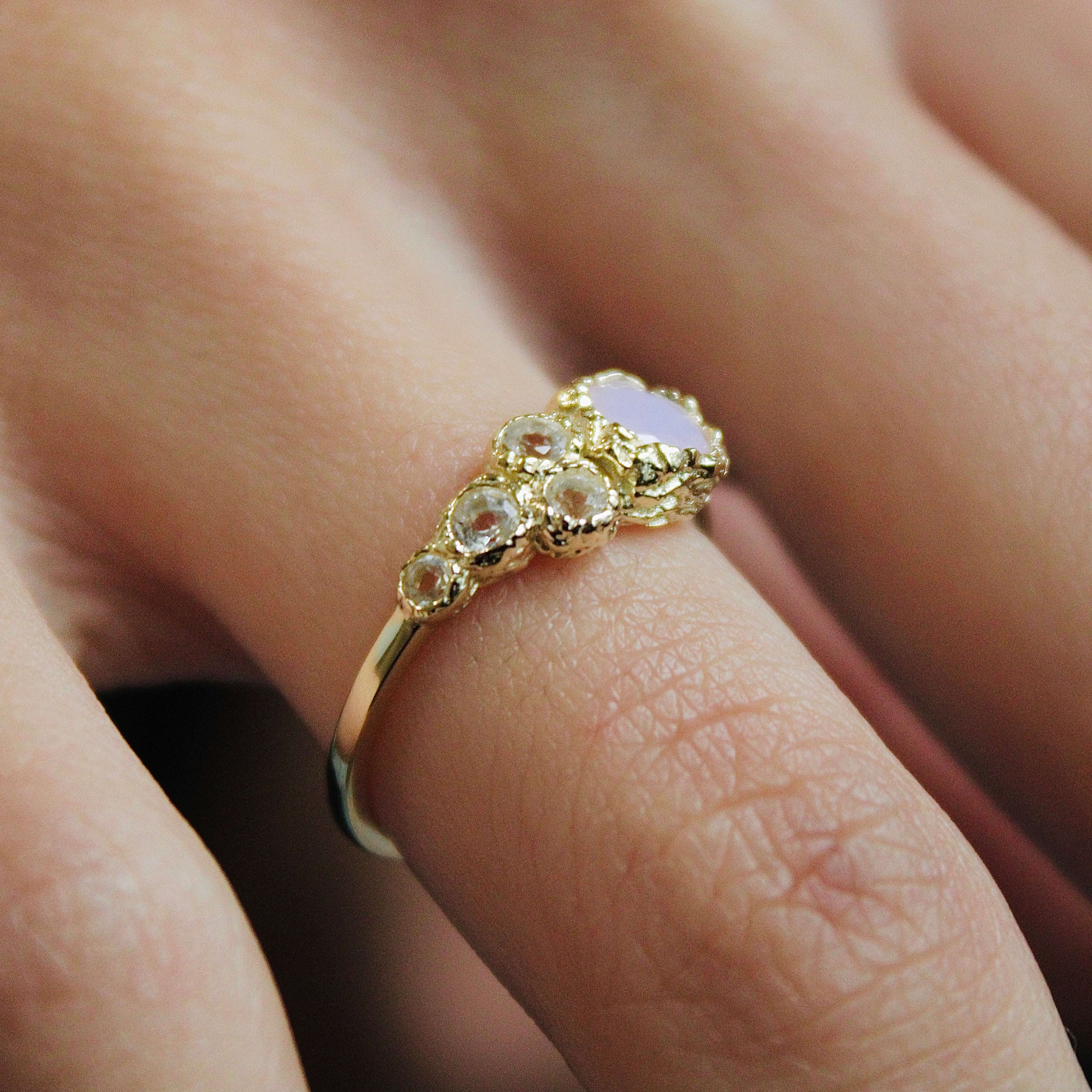 Vivian Grace Jewelry Ring Opalite Topaz Cluster Ring