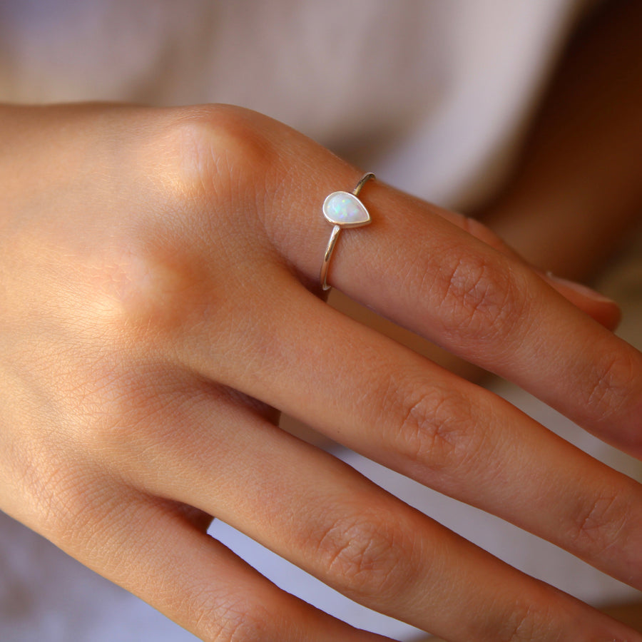 Vivian Grace Jewelry Ring Petite Opal Ring