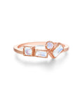 Vivian Grace Jewelry Ring Rose Gold / 5 Luxe Geometric Moonstone Ring
