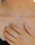 Vivian Grace Jewelry Ring ‘Skye’ Halo Moonstone Ring
