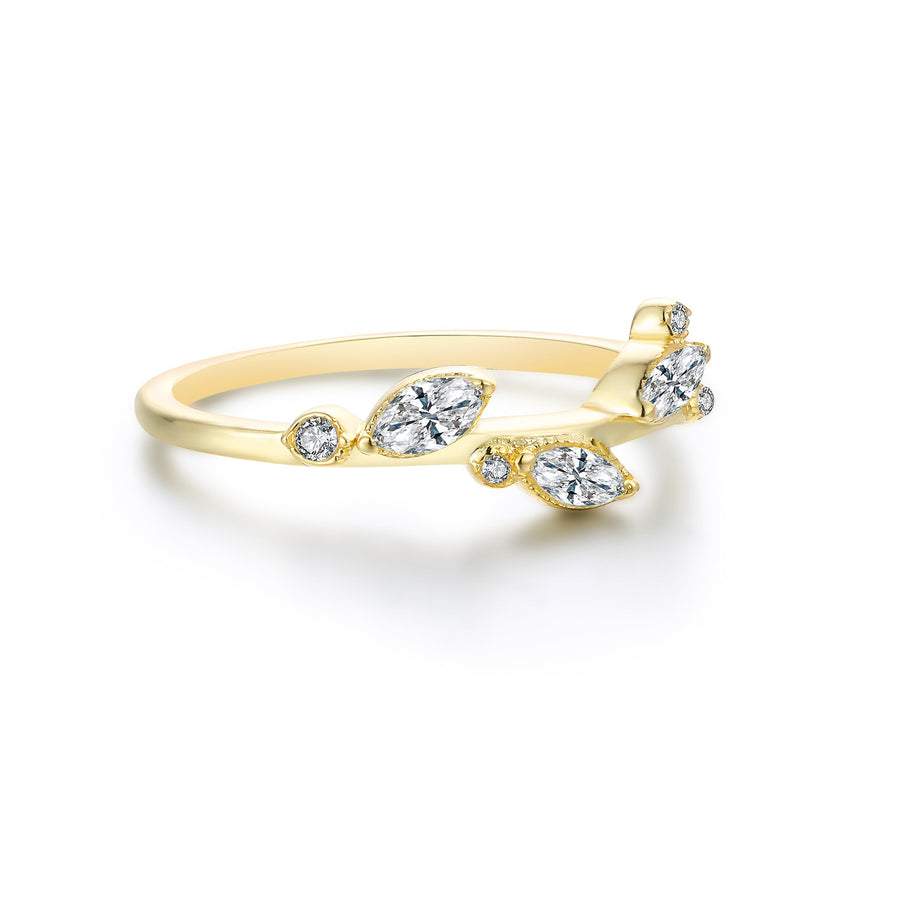 Vivian Grace Jewelry Ring White Topaz Laurel Vine Ring