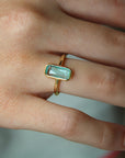 Vivian Grace Jewelry Rings Aquamarine Crystal Baguette Ring