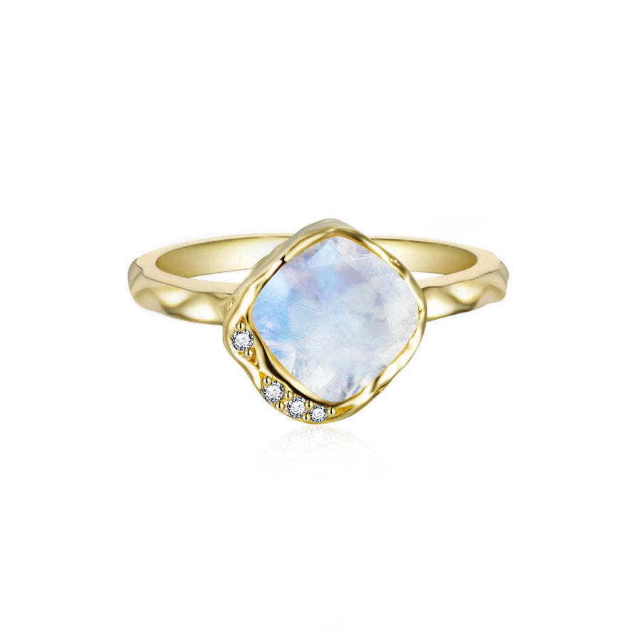 Vivian Grace Jewelry Rings Gold / 5 Luxe Freeform Moonstone Ring