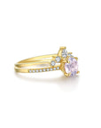 Vivian Grace Jewelry Rings Luxe Lavender Quartz & White Topaz Ring Set