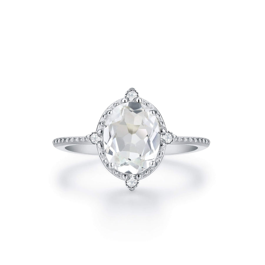 Vivian Grace Jewelry Rings Silver / 5 White Topaz Versailles Ring