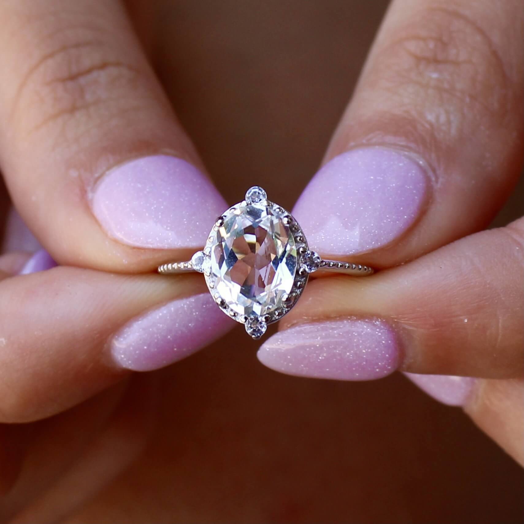 Vivian Grace Jewelry Rings White Topaz Versailles Ring